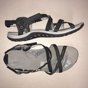 Merrell Q Foam “Black” Sandals. Size 8. *New*